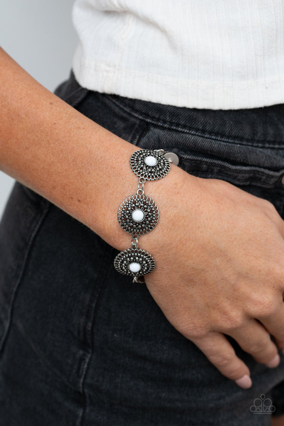 Mojave Mandalas - White Bracelet - Paparazzi Accessories