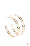 Climate CHAINge - Gold Earrings - Paparazzi Accessories