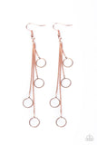 Full Swing Shimmer - Copper Earrings - Paparazzi Accessories