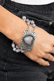 Sandstone Sweetheart - Silver Bracelet - Paparazzi Accessories