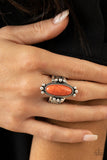 Pioneer Paradise - Orange Ring - Paparazzi Accessories