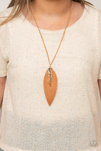 Quill Quest - Gold Necklace - Paparazzi Accessories