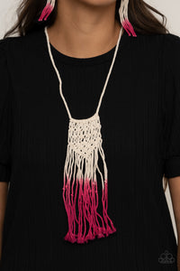 Surfin The Net - Pink Necklace - Paparazzi Accessories