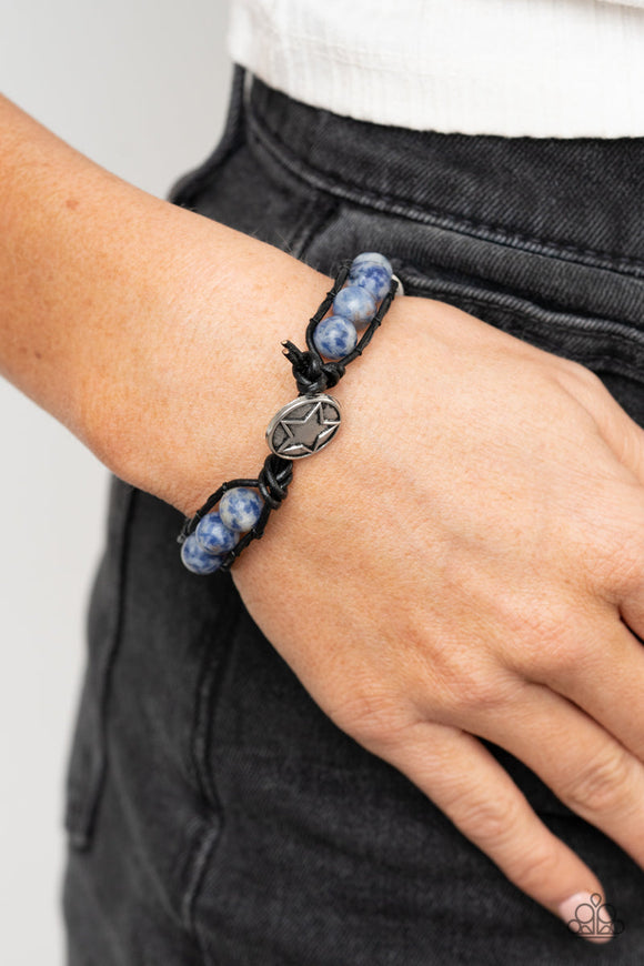 Homespun Stones - Blue Bracelet - Paparazzi Accessories