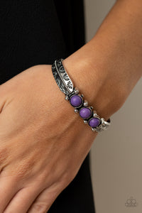 Mojave Glyphs - Purple Bracelet - Paparazzi Accessories