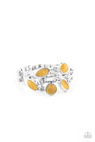 Leafy Luster - Yellow Ring - Paparazzi Accessories