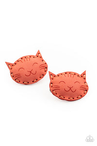MEOW Youre Talking! - Orange Hair Clip - Paparazzi Accessories