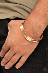 Urban Uproar - Gold Mens Bracelet - Paparazzi Accessories