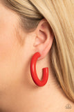 Woodsy Wonder - Red Earrings - Paparazzi Accessories