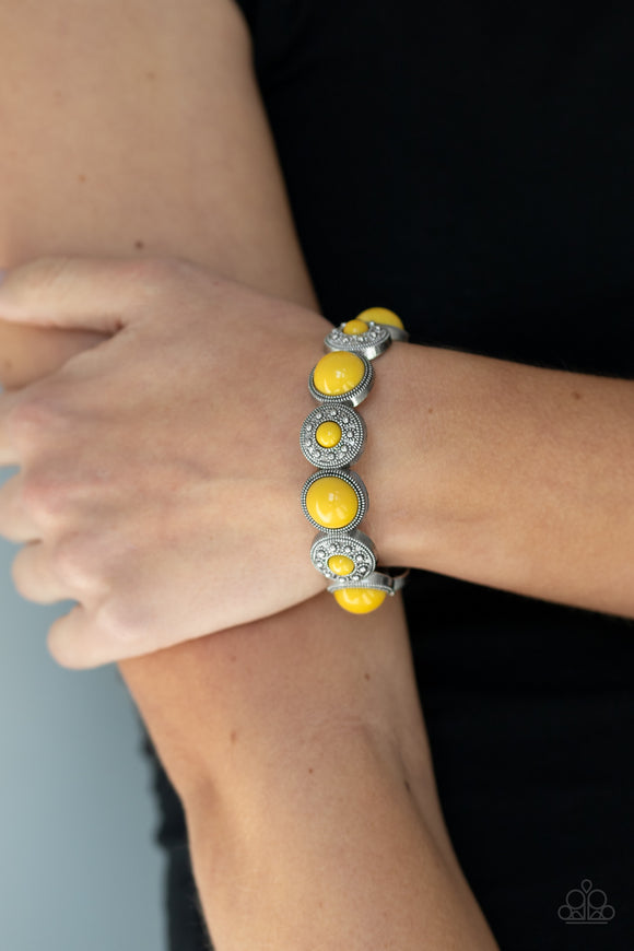 Garden Flair - Yellow Bracelet - Paparazzi Accessories