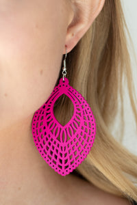One Beach At A Time - Pink Earrings - Paparazzi Accessories