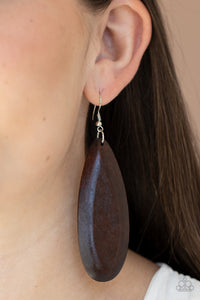 Tropical Ferry - Brown Earrings - Paparazzi Accessories