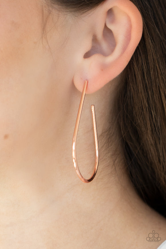 City Curves - Copper Earrings - Paparazzi Accessories