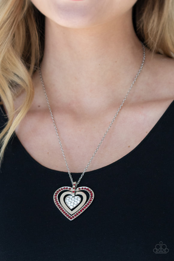 Bless Your Heart - Red Necklace - Paparazzi Accessories