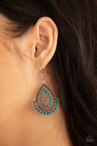 Castle Collection - Blue Earrings - Paparazzi Accessories