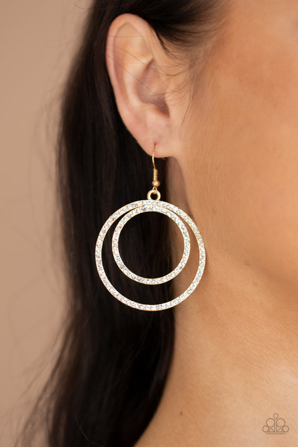 Radiating Refinement - Gold Earrings - Paparazzi Accessories