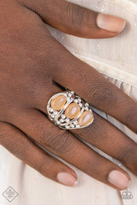 Underrated Shimmer - Orange Ring - Paparazzi Accessories