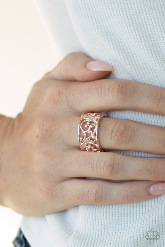 Di-VINE Design - Rose Gold Ring - Paparazzi Accessories
