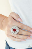 Iceberg Ahead - Red Ring - Paparazzi Accessories