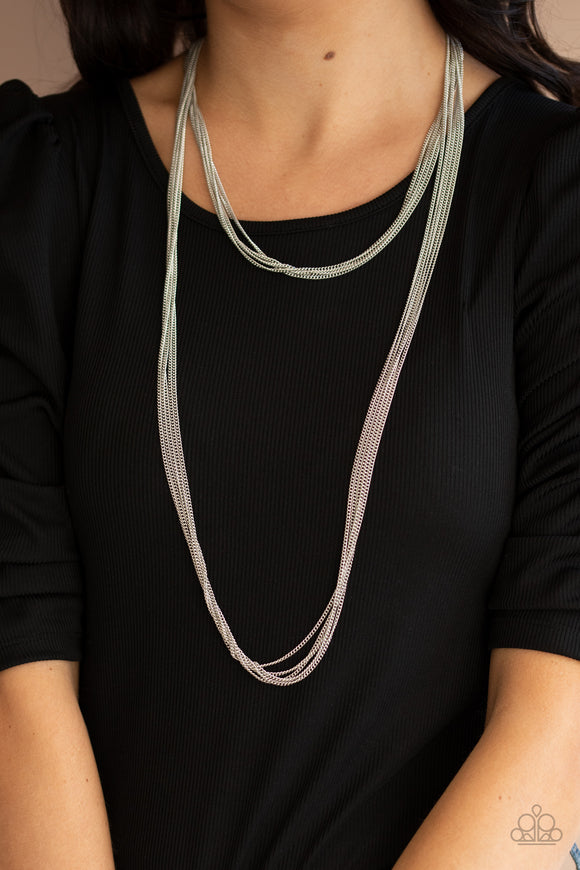 Save Your TIERS - Silver Necklace - Paparazzi Accessories