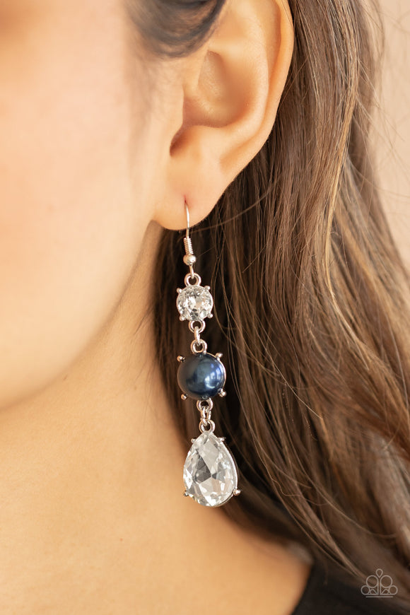 Unpredictable Shimmer - Blue Earrings - Paparazzi Accessories