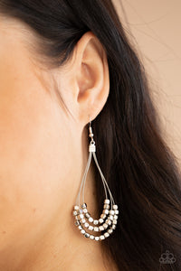 Off The Blocks Shimmer - Silver Earrings - Paparazzi Accessories