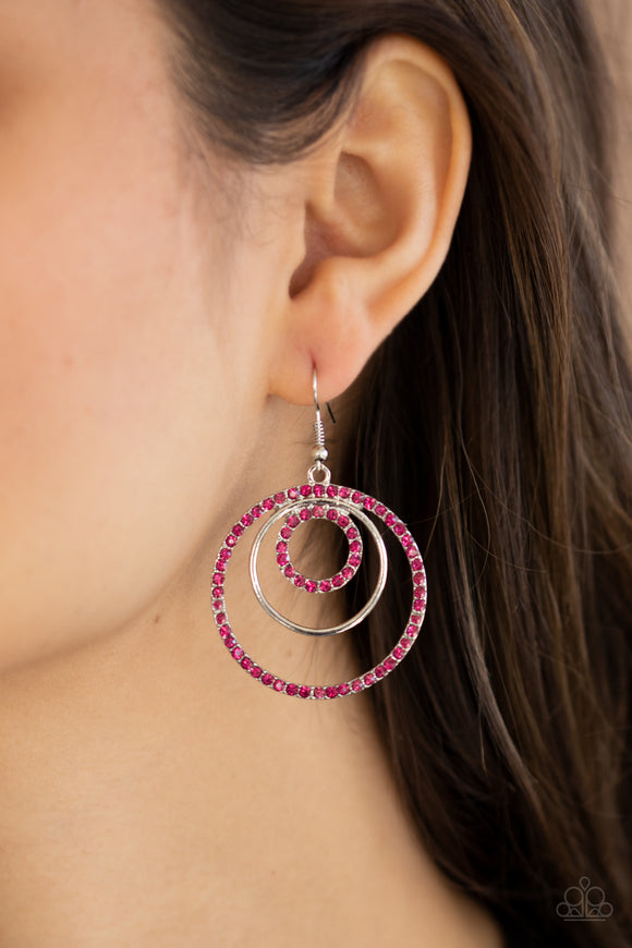 Bodaciously Bubbly - Pink Earrings - Paparazzi Accessories