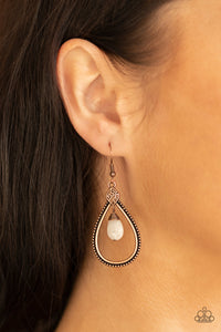 Ill Believe It ZEN I See It - Copper Earrings - Paparazzi Accessories