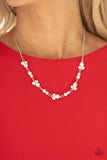 Gorgeously Glistening - White Necklace - Paparazzi Accessories