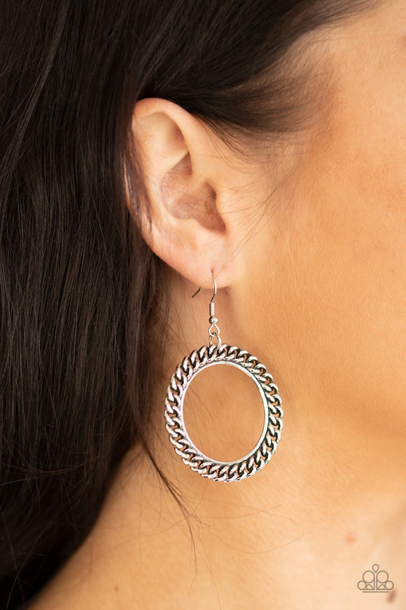Above The RIMS - Silver Earrings - Paparazzi Accessories