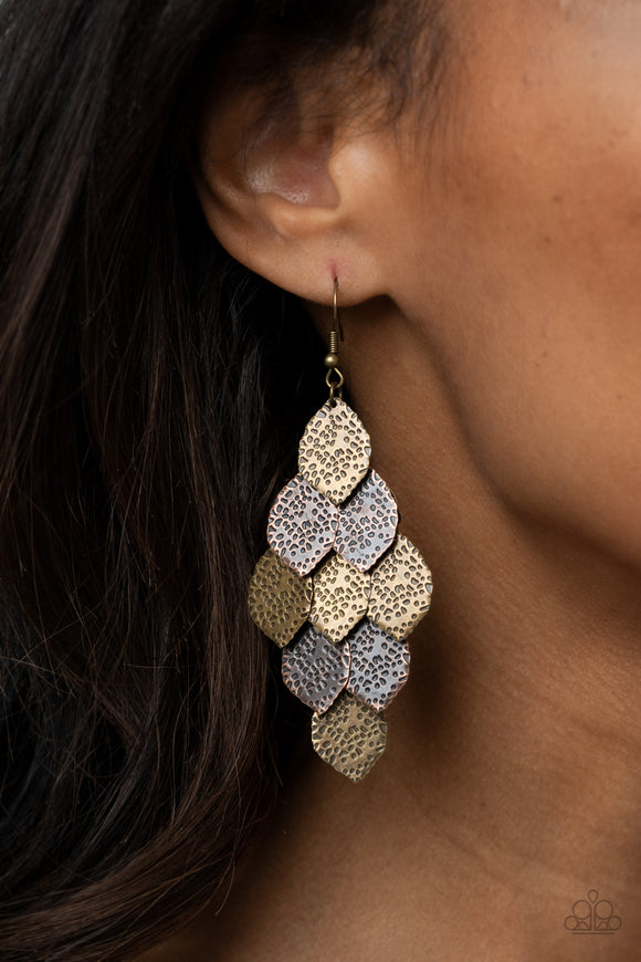 Loud and Leafy - Multi Earrings - Paparazzi Accessories