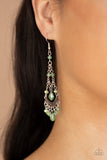 First In SHINE - Green Earrings - Paparazzi Accessories