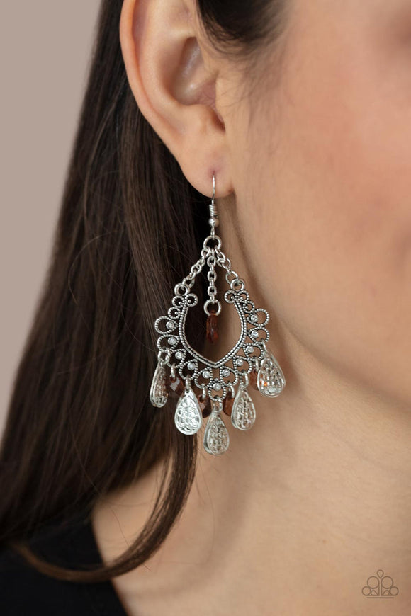 Musical Gardens - Brown Earrings - Paparazzi Accessories