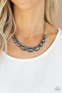 Gorgeously Glacial - Black Necklace - Paparazzi Accessories
