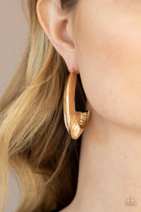 I Double FLARE You - Gold Earrings - Paparazzi Accessories