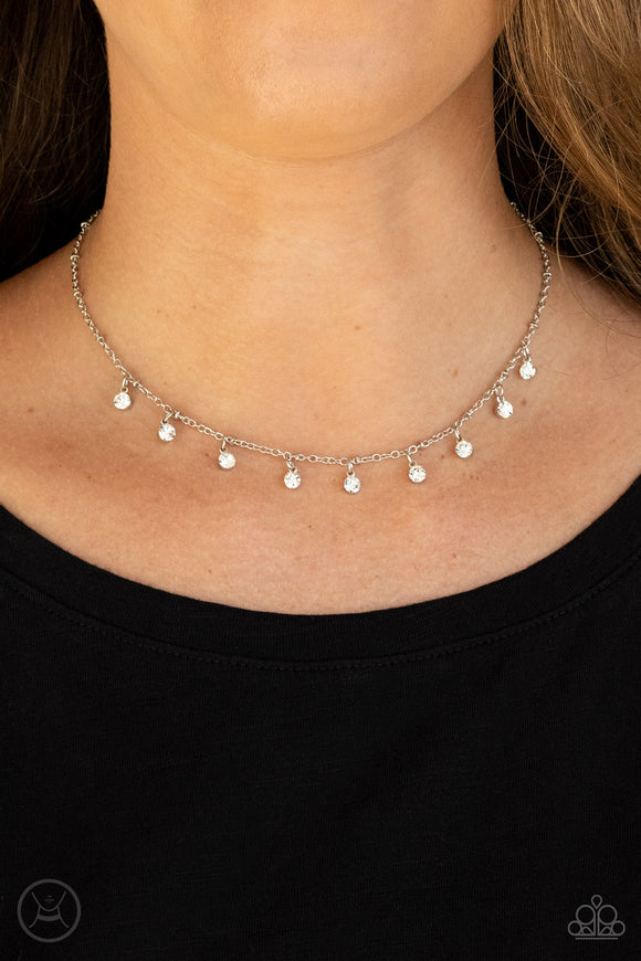 Dainty Diva - White Necklace - Paparazzi Accessories