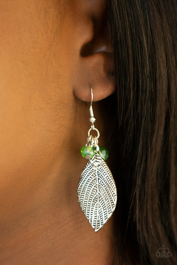 LEAF It To Fate - Green Earrings - Paparazzi Accessories