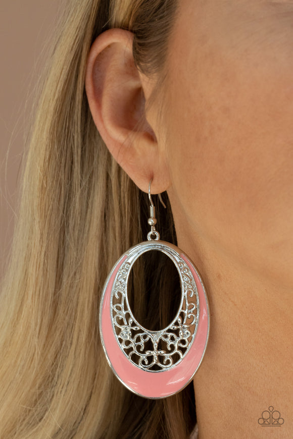 Orchard Bliss - Orange Earrings - Paparazzi Accessories