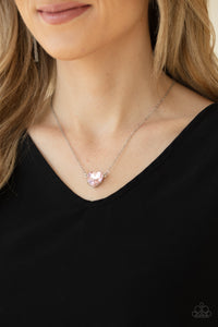 She Works HEART For The Money - Pink Necklace - Paparazzi Accessories