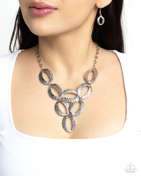OVAL The Limit - Silver Necklace - Paparazzi Accessories
