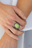 Flowering Dunes - Green Ring - Paparazzi Accessories