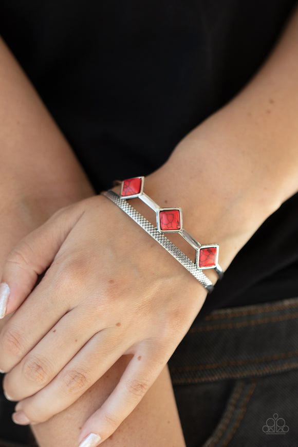Adobe Ascension - Red Bracelet - Paparazzi Accessories