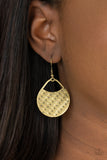 Im Sensing a Pattern Here - Brass Earrings - Paparazzi Accessories