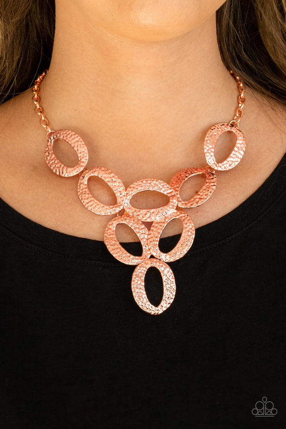 OVAL The Limit - Copper Necklace - Paparazzi Accessories