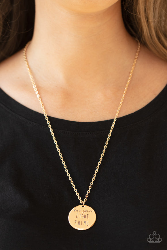 Light It Up - Gold Necklace - Paparazzi Accessories
