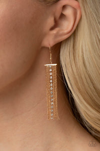 Another Day, Another DRAMA - Gold Earrings - Paparazzi Accessories