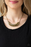 Flight of FANCINESS - Brass Necklace - Paparazzi Accessories
