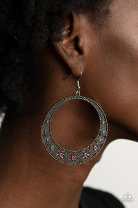 Bodaciously Blooming - Pink Earrings - Paparazzi Accessories