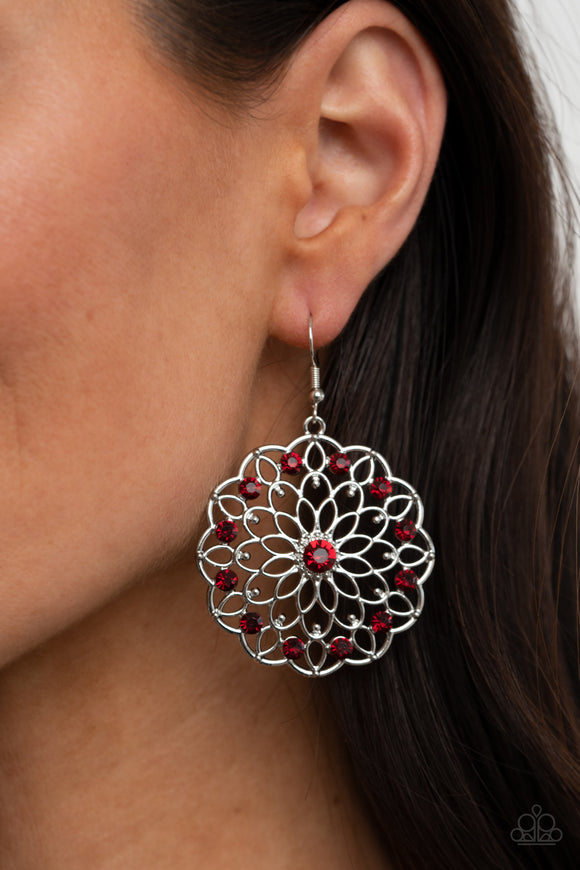 Posy Proposal - Red Earrings - Paparazzi Accessories