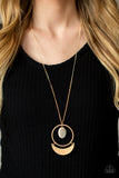Moonlight Sailing - Gold Necklace - Paparazzi Accessories